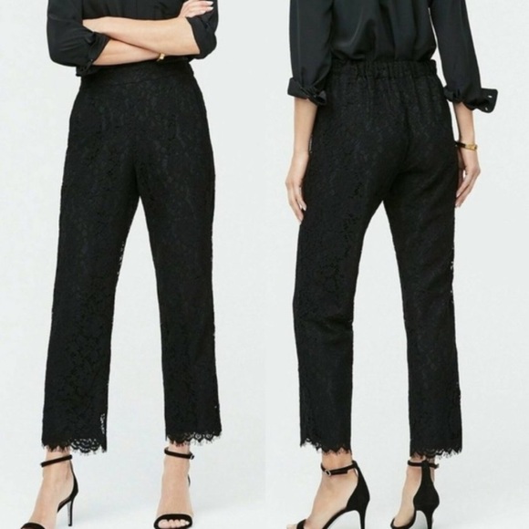 J. Crew Pants & Jumpsuits J Crew Payton Black Lace Pants Poshmark